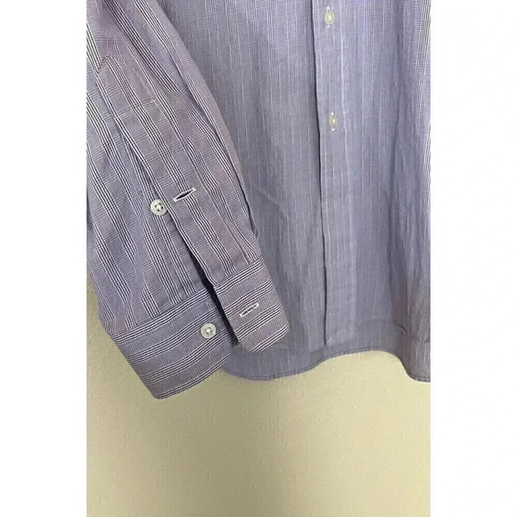 Polo Golf Ralph Lauren Mens Size L Long Sleeve Button Up Purple Lofting Cotton - Picture 7 of 8